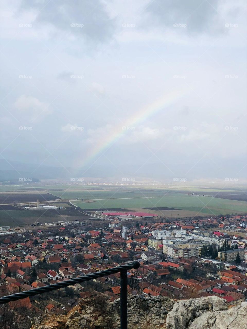 Rainbow up to Rasnov city