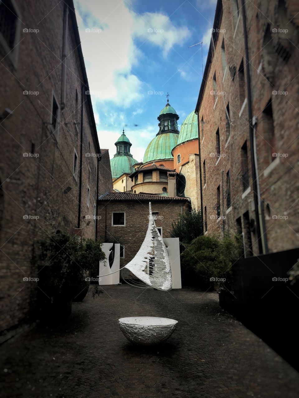Art installment in Treviso Italy