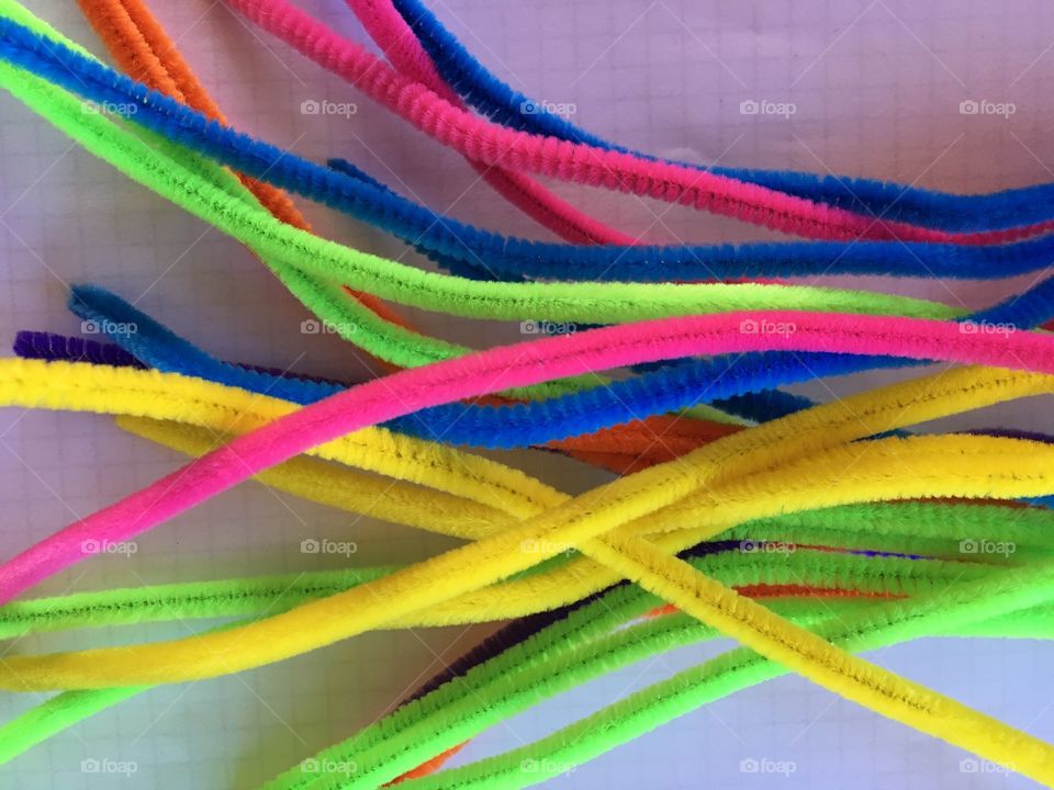 Colourful pipe cleaners for crafts