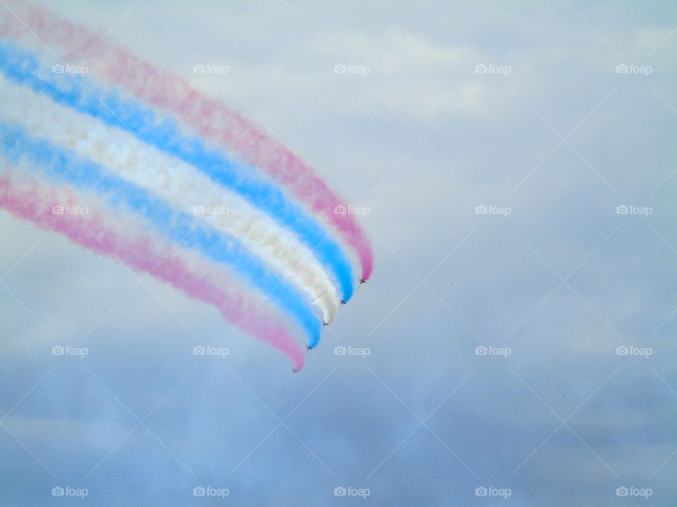 RAF, Red Arrows Formation, Clacton Air Show, UK