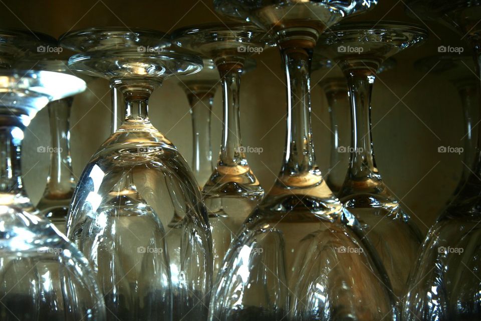 wine and water goblets