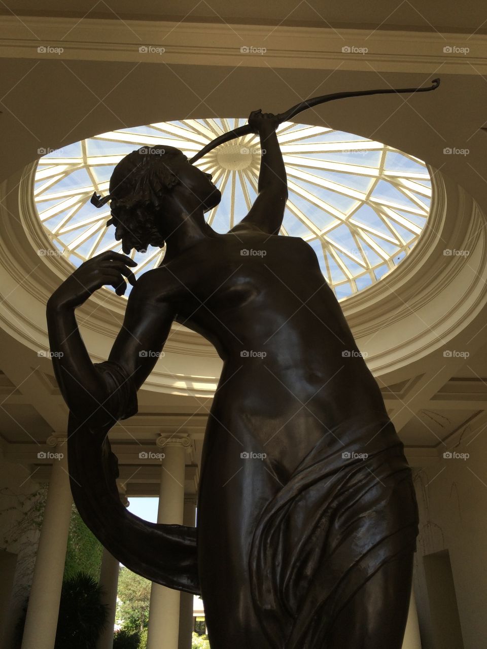 Statue and skylight