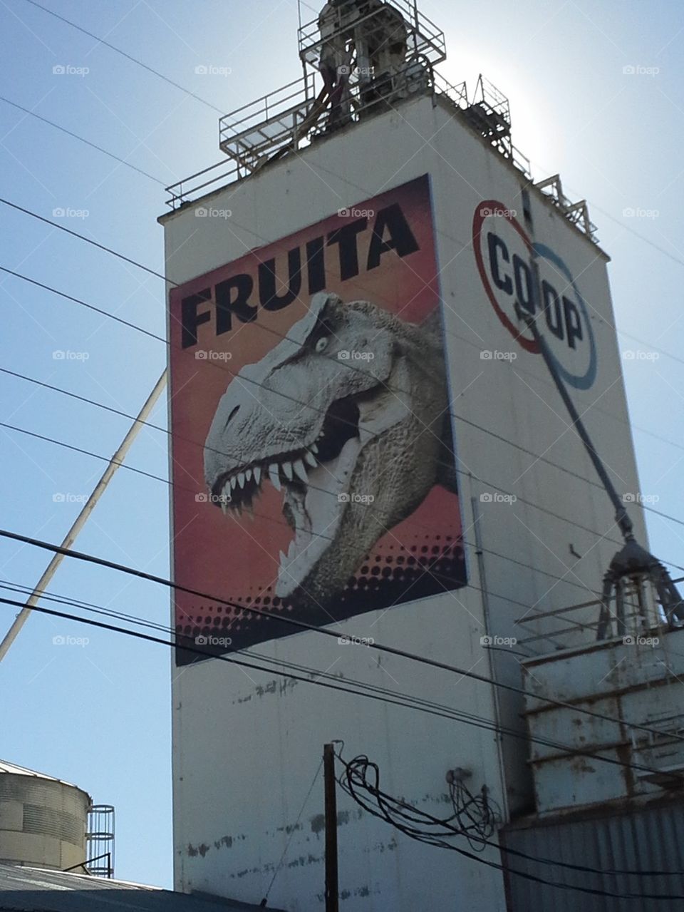 Rawr! T-rex grain elevator