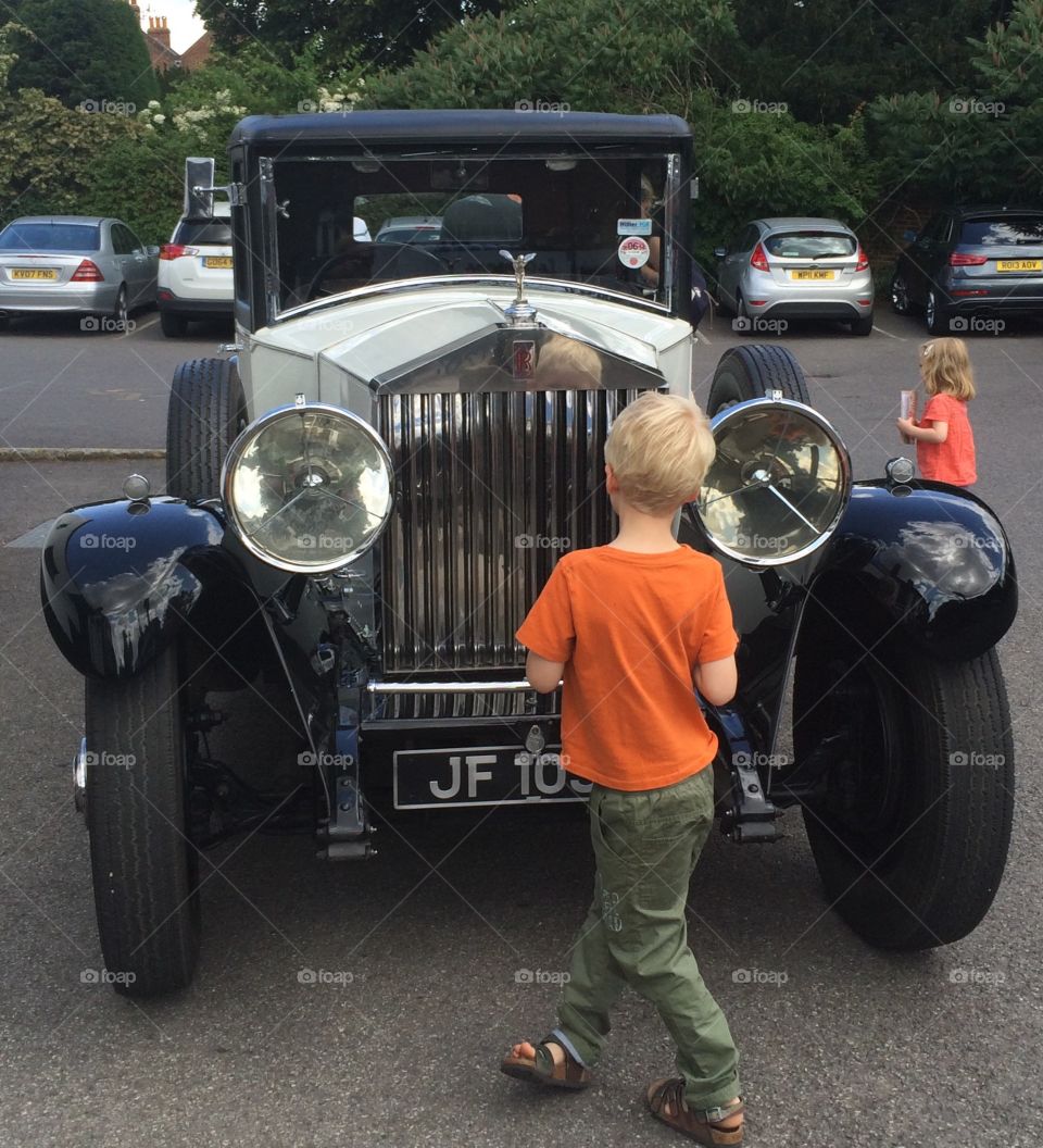 Vintage Rolls Royce. Vintage Rolls Royce, Cobham, Surrey, England