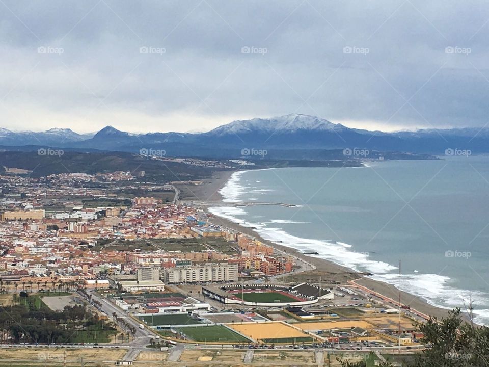 Spanish mountains with snow