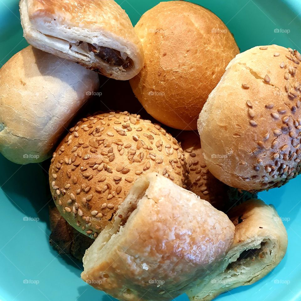 Kaiser rolls from the oven. the Netherlands