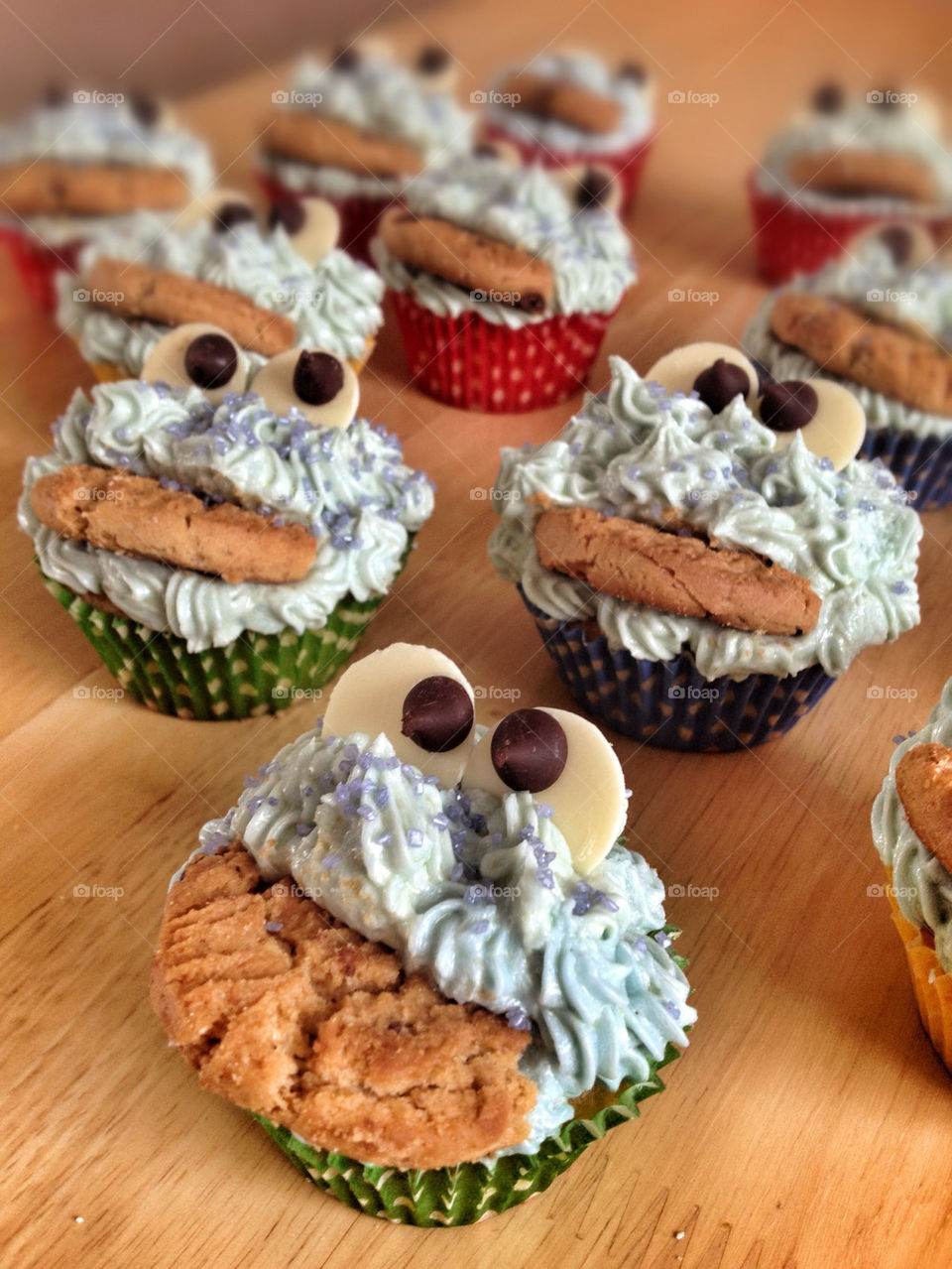 Cookie Monster Cakes