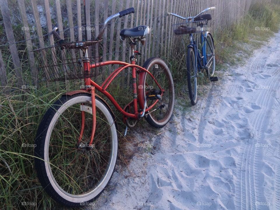 Bikes on the beach