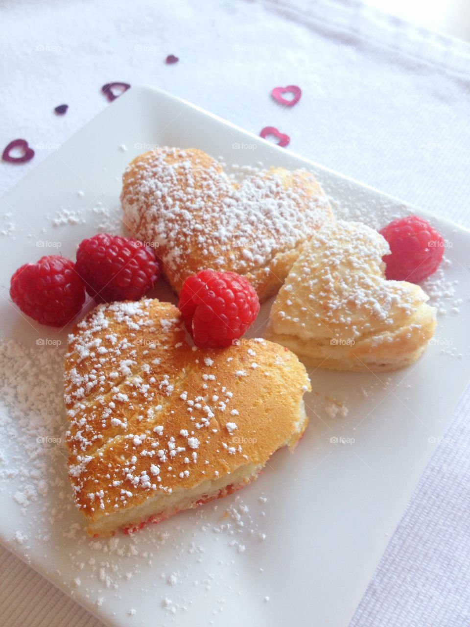 Heart pancakes