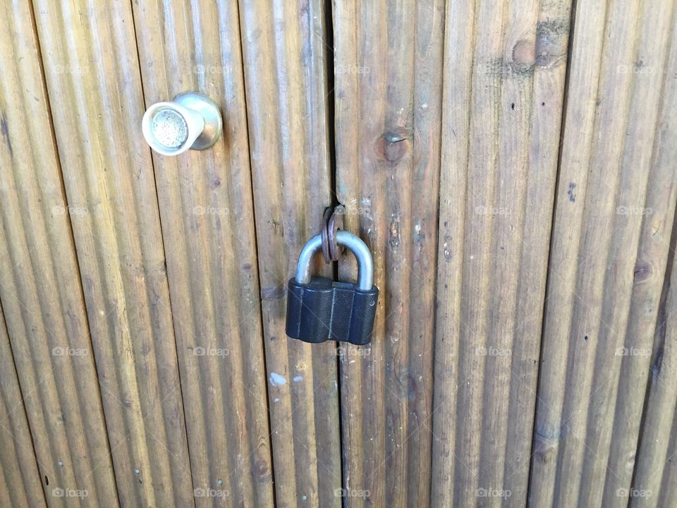 Lock on the door 