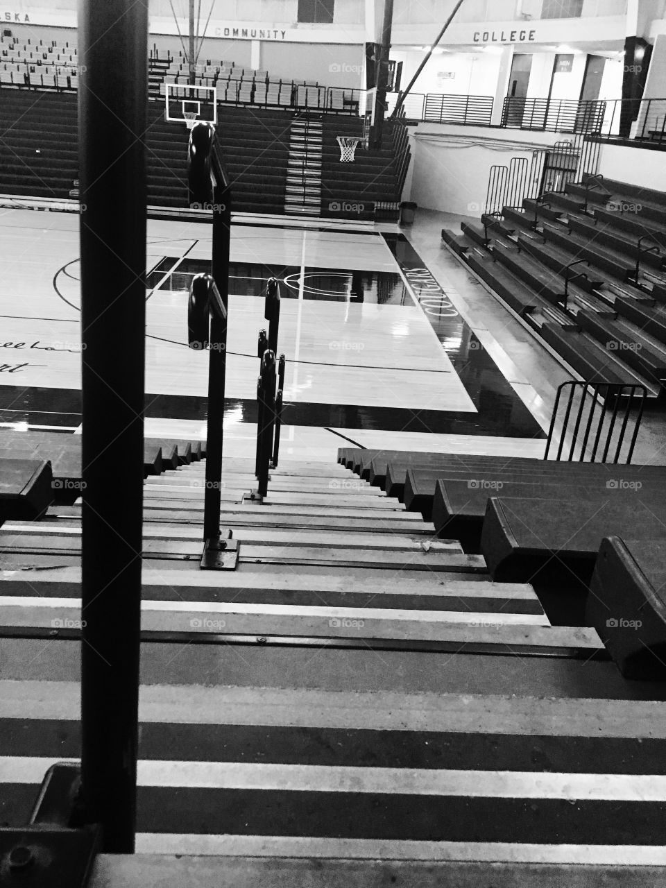 Empty basketball stadium