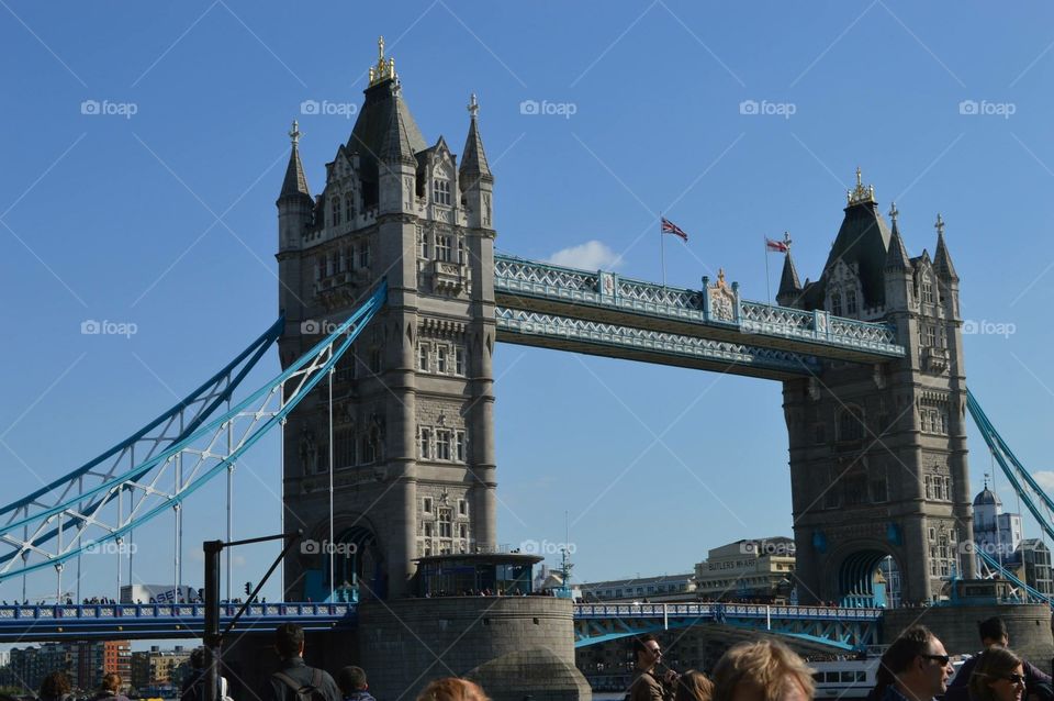 London Tower Bridge with a Blue Sky