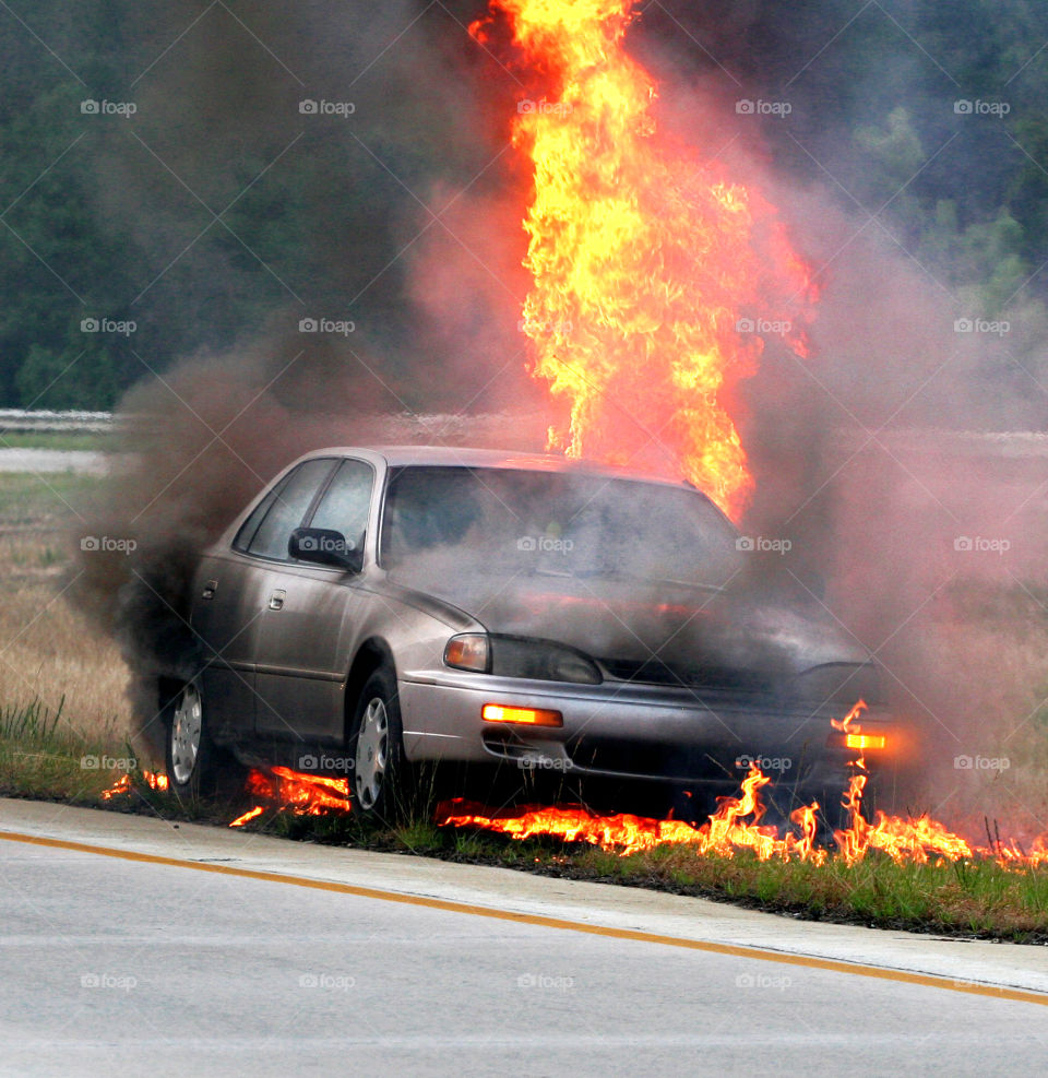 Car On Fire