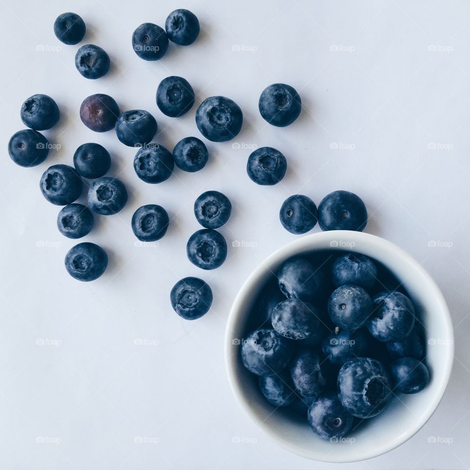 Blue blueberries