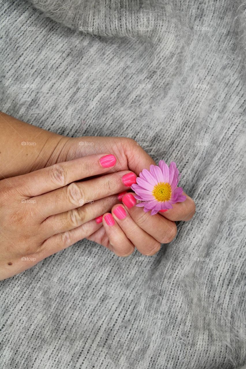 the nails and the flower
