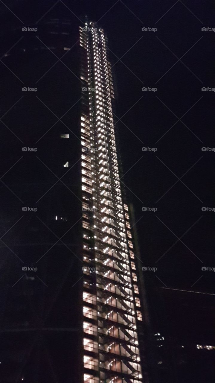 Night time tower