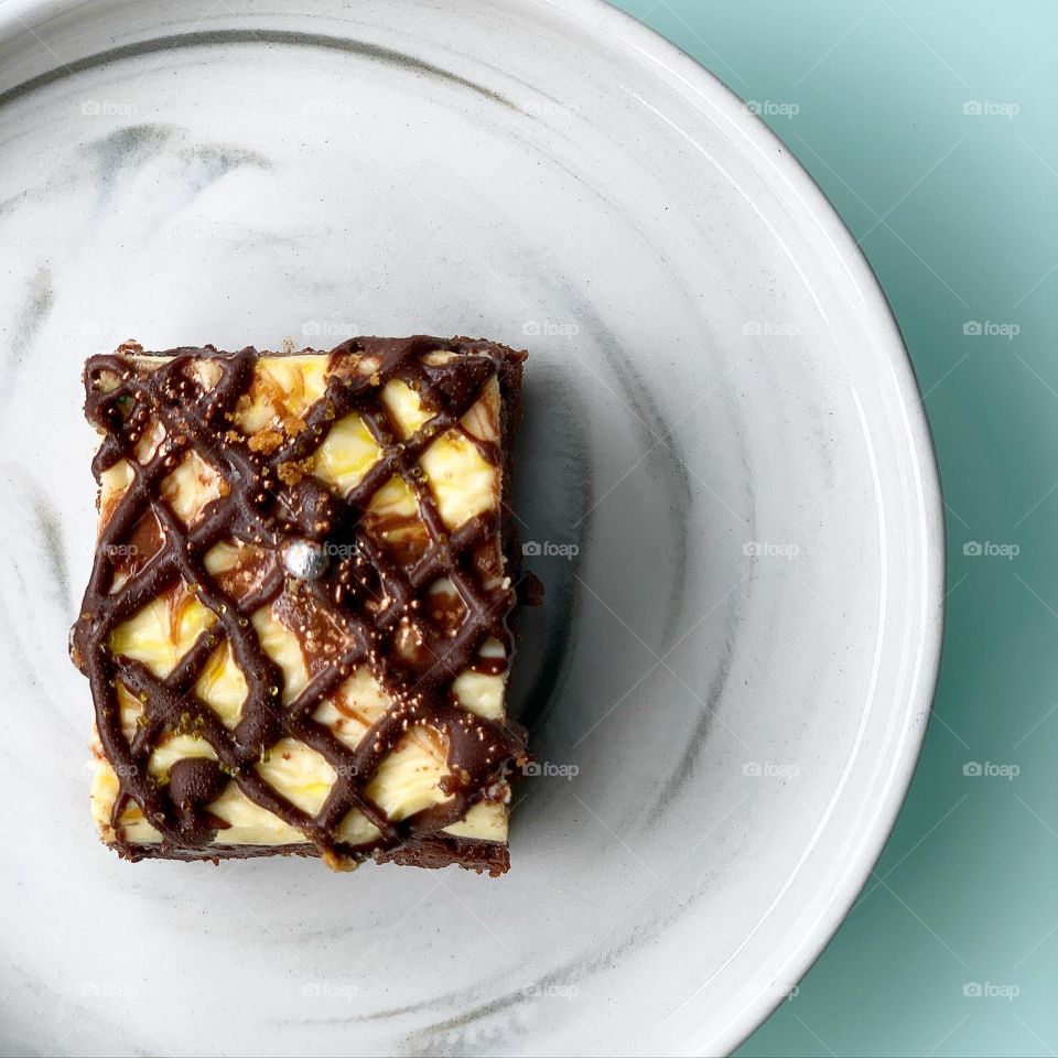 Assorted brownies on a plate of everything 