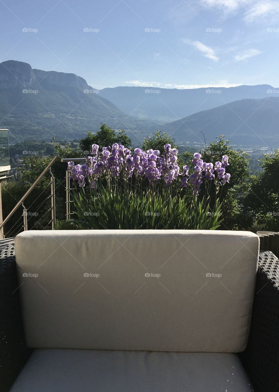 Morning light from the terrace by a beautiful day