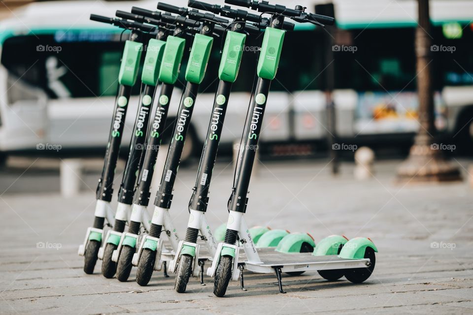 scooter service rental parking in the city