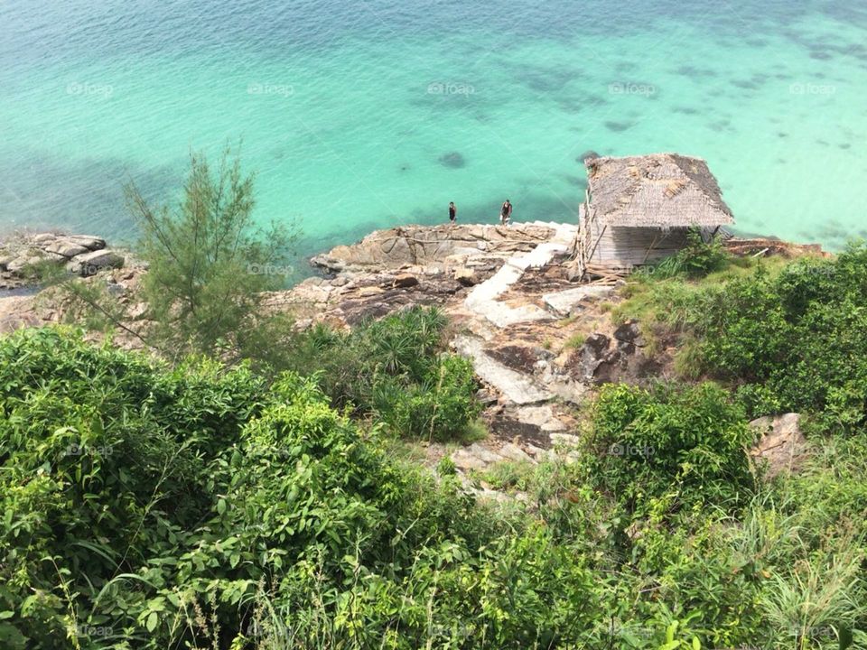 Вид с горы на море