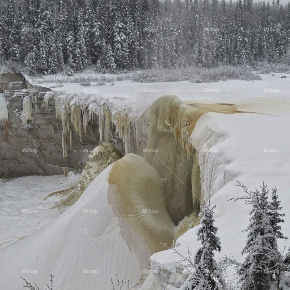 Frozen waterfall 
