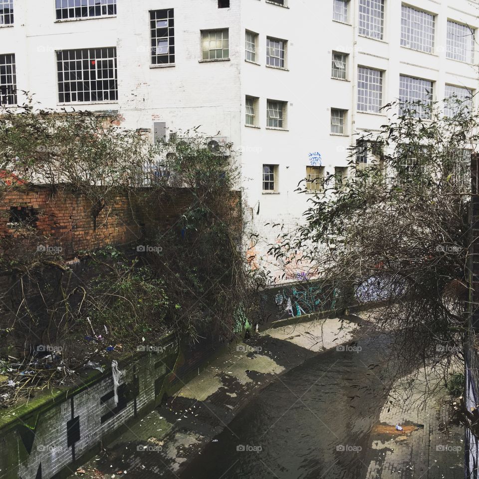 Mini canal in city centre 