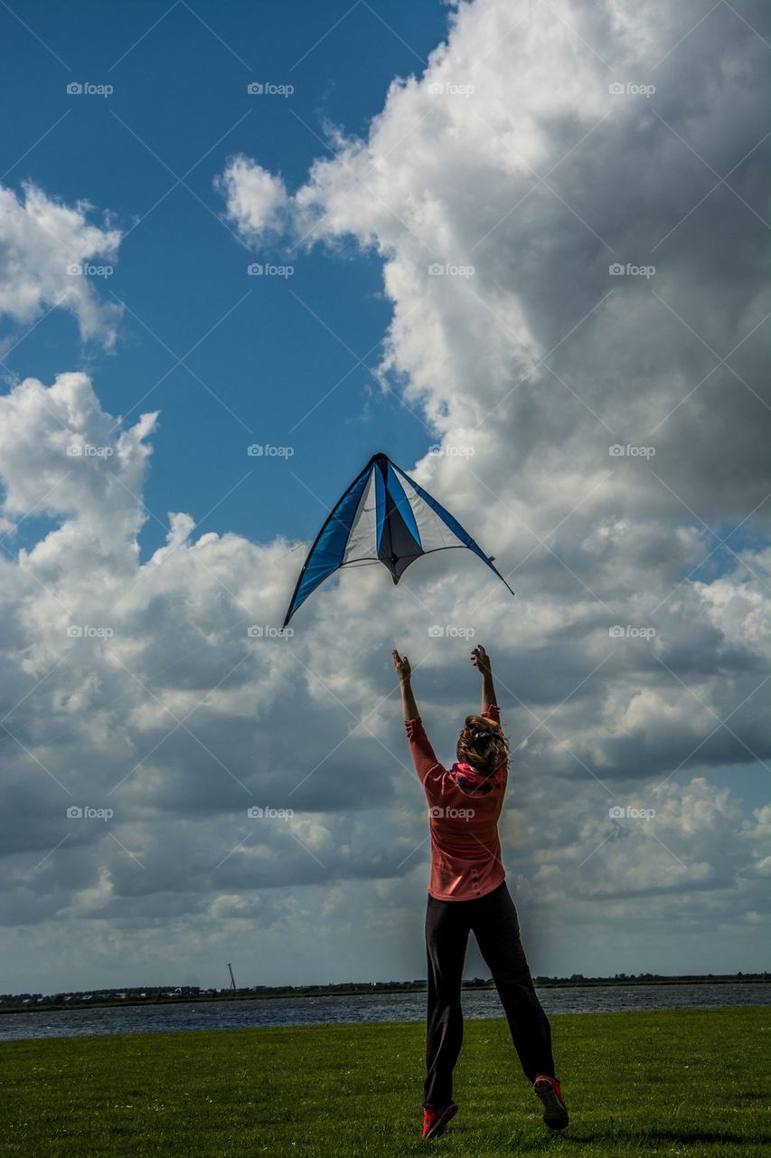 Perfect weather for flying kite