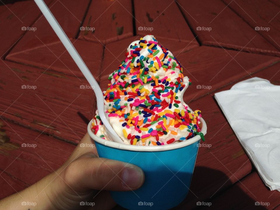 Ice cream. Last ice cream before school starts 