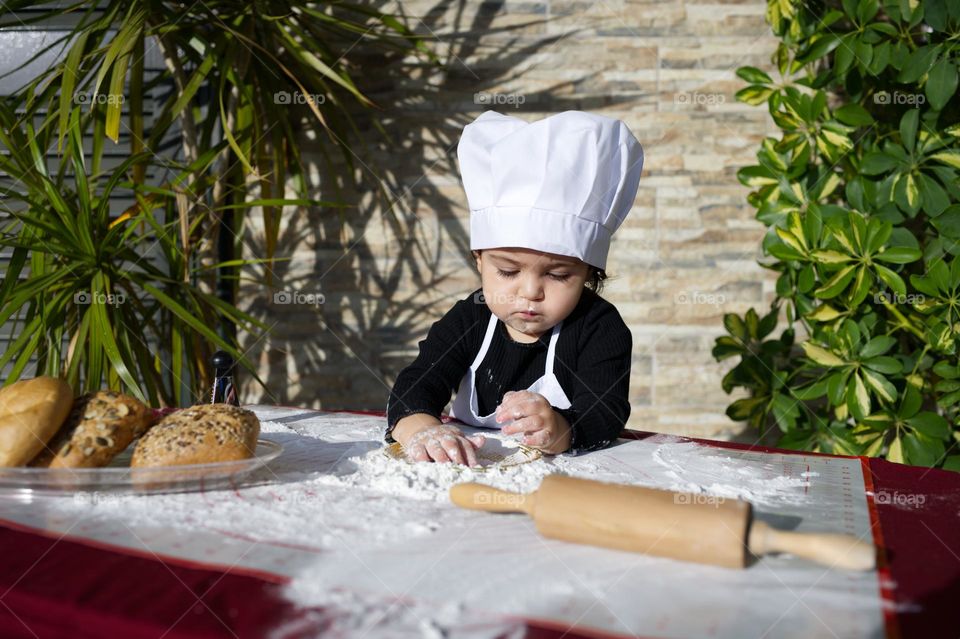 playing bread making