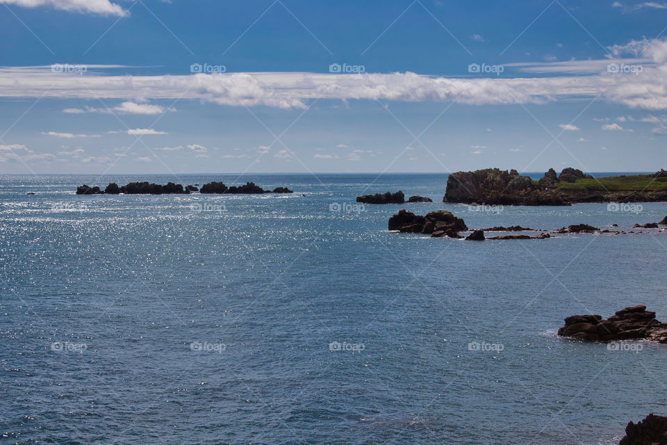 view of the coast of the sea