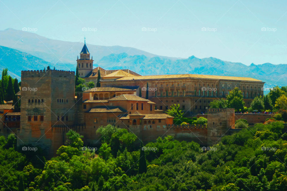 The Alhambra Palace in Granada Spain