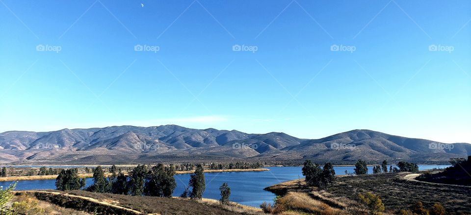 lake and mountains