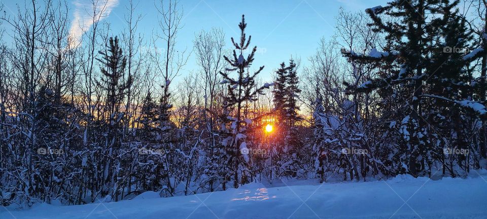 Sunrise through the clouds