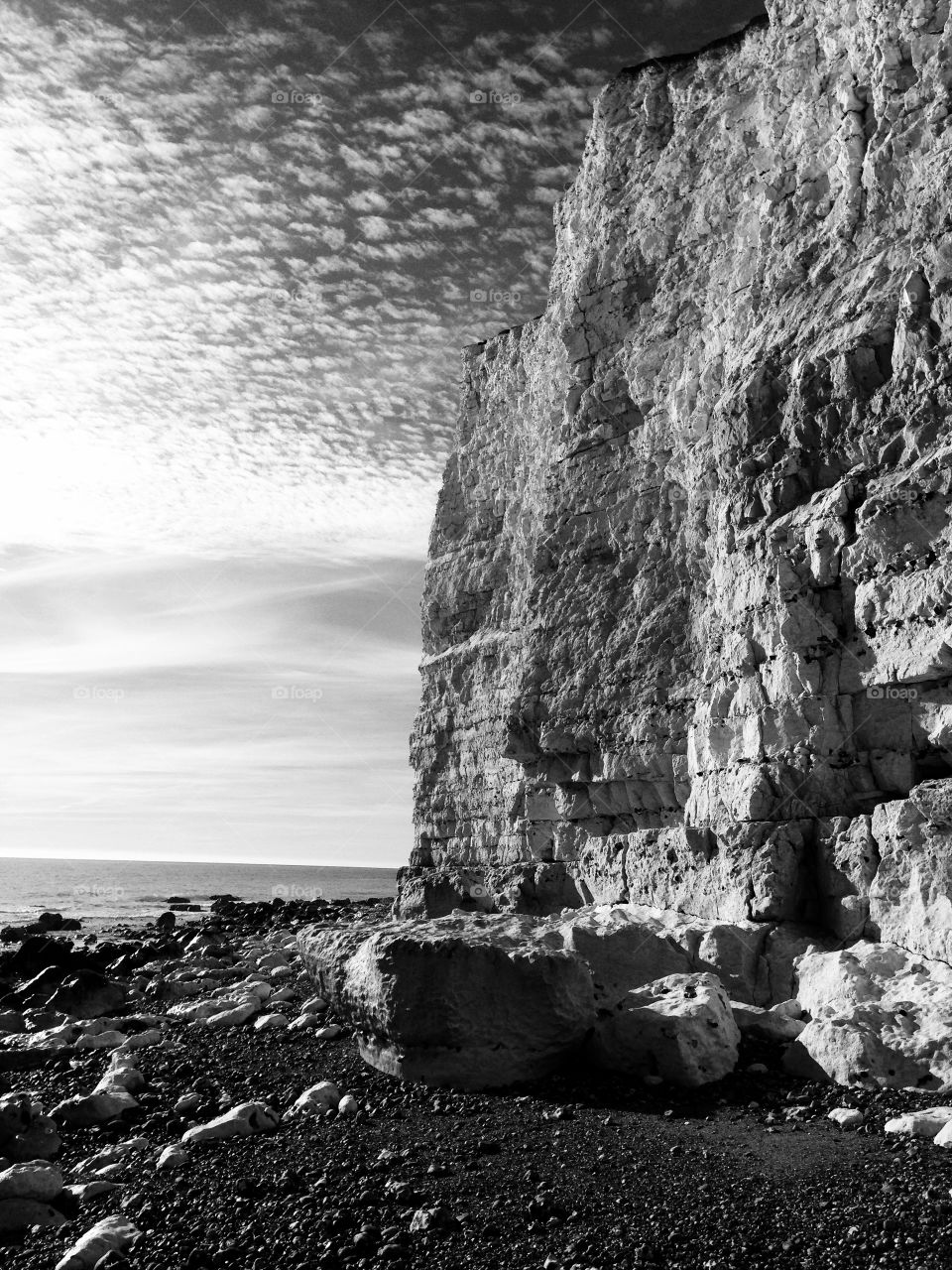 Chalk cliffs near Seaford, England