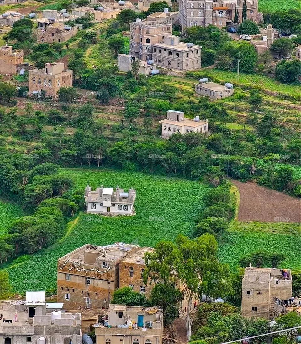 Glory be to God, the magnificent and picturesque view and the natural green trees are a view that is nothing more wonderful than it