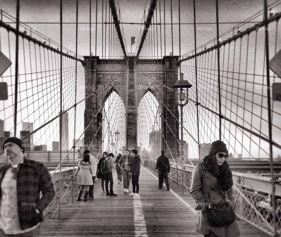 Brooklyn Bridge in Black and White