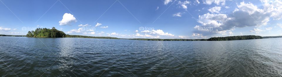 Lake Wedowee in Alabama calm open waters