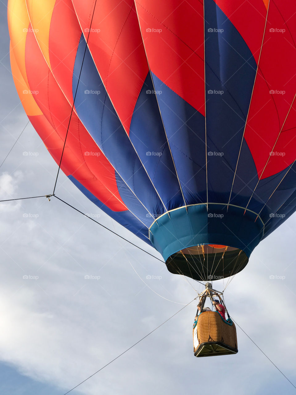 Colorful hot-air-balloons at a summer festival in Prineville in Central Oregon on a summer morning 