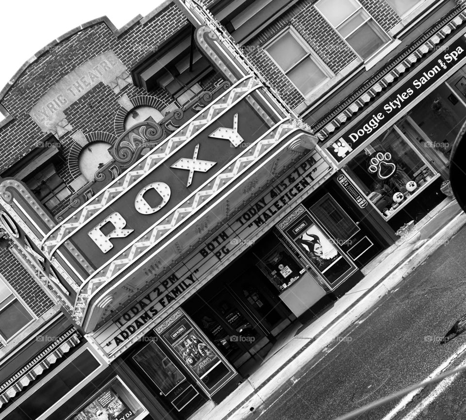 The Roxy- movie theater where some famous band played LONG ago