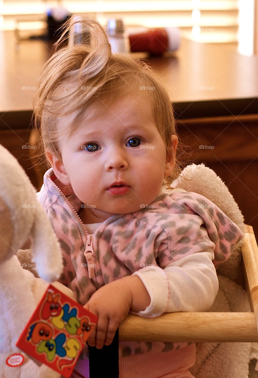 Close-up of cute baby girl