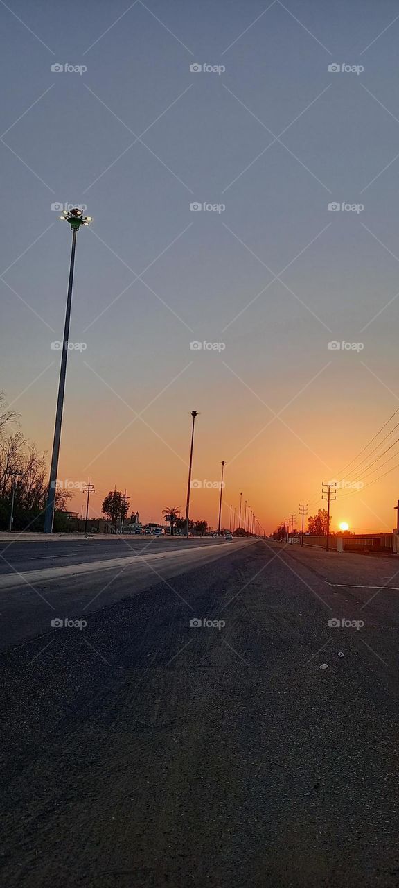 Global view of the sunset