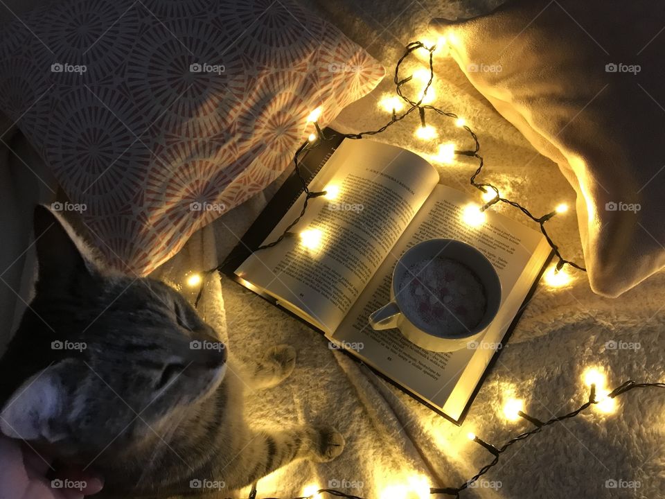 Read a book and drink hot chocolate to relax.