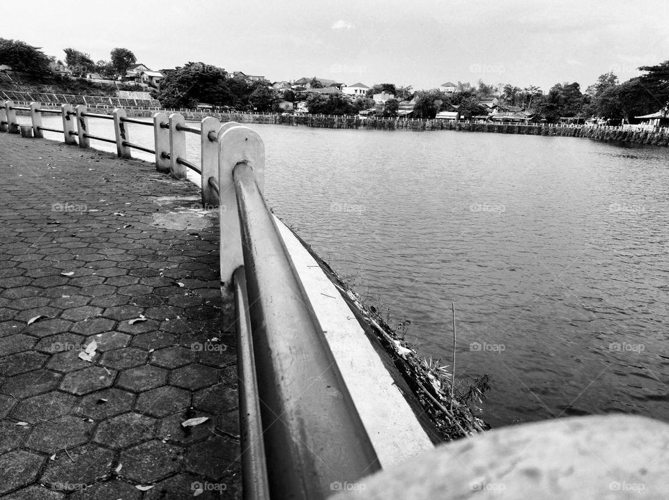 Reservoir boundary fence