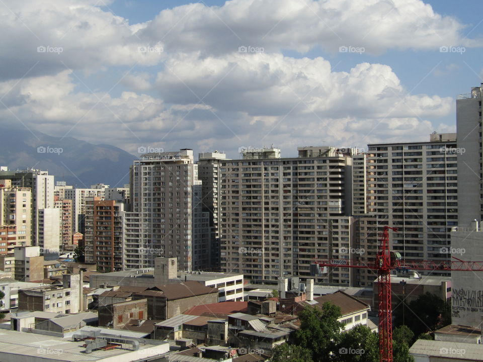 hermosa vista de la ciudad de Santiago Chile