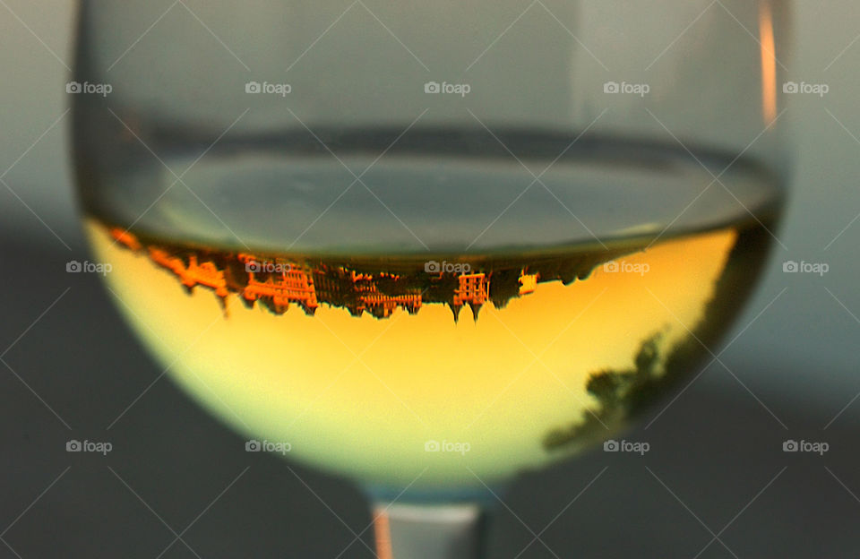 a glass of city.