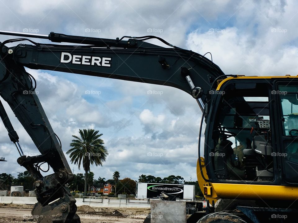 John Deere at work in Florida on I4 highway 
