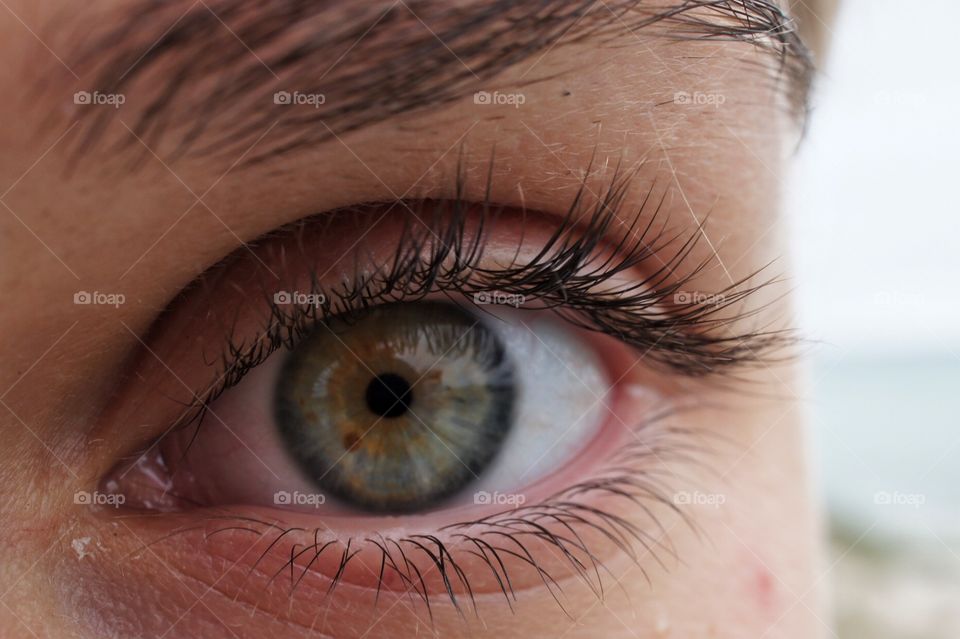 Green eye close-up