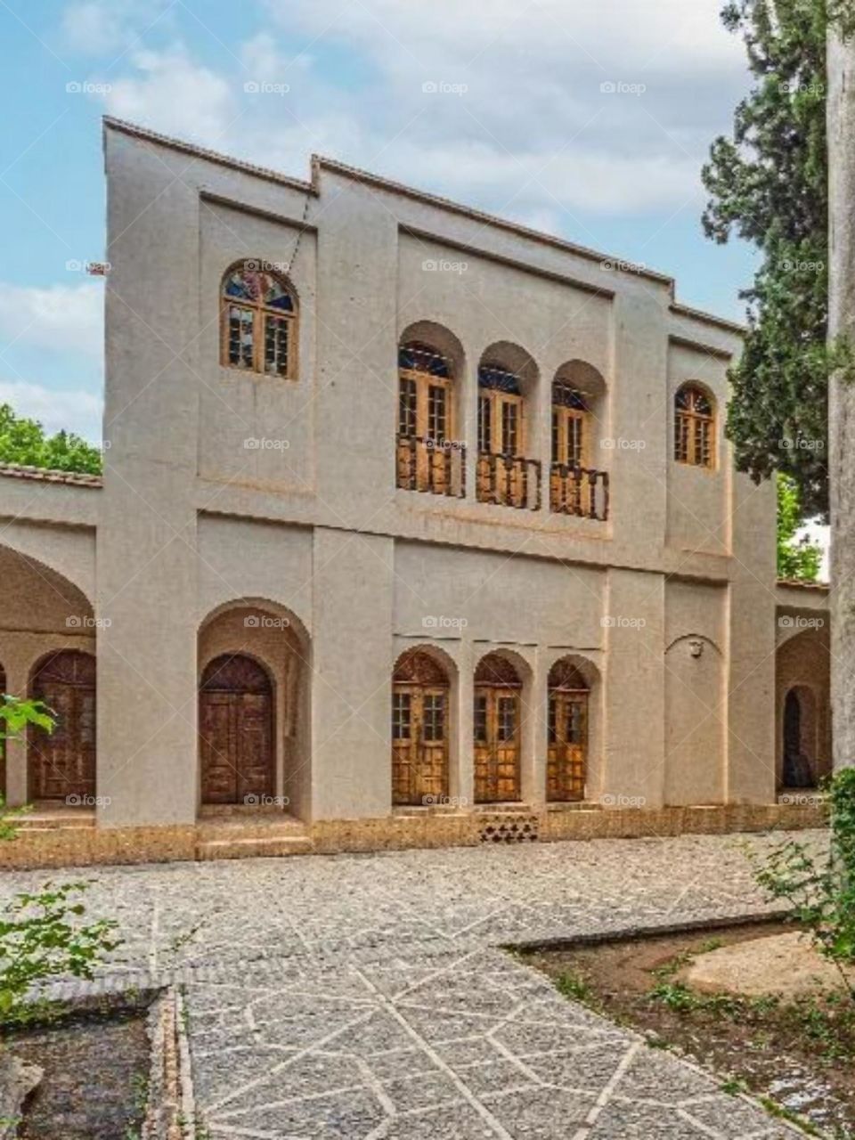 This historical building is a beautiful garden house that shines like a diamond in the desert