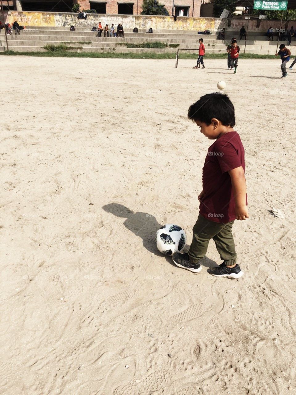 Kids enjoying soccer