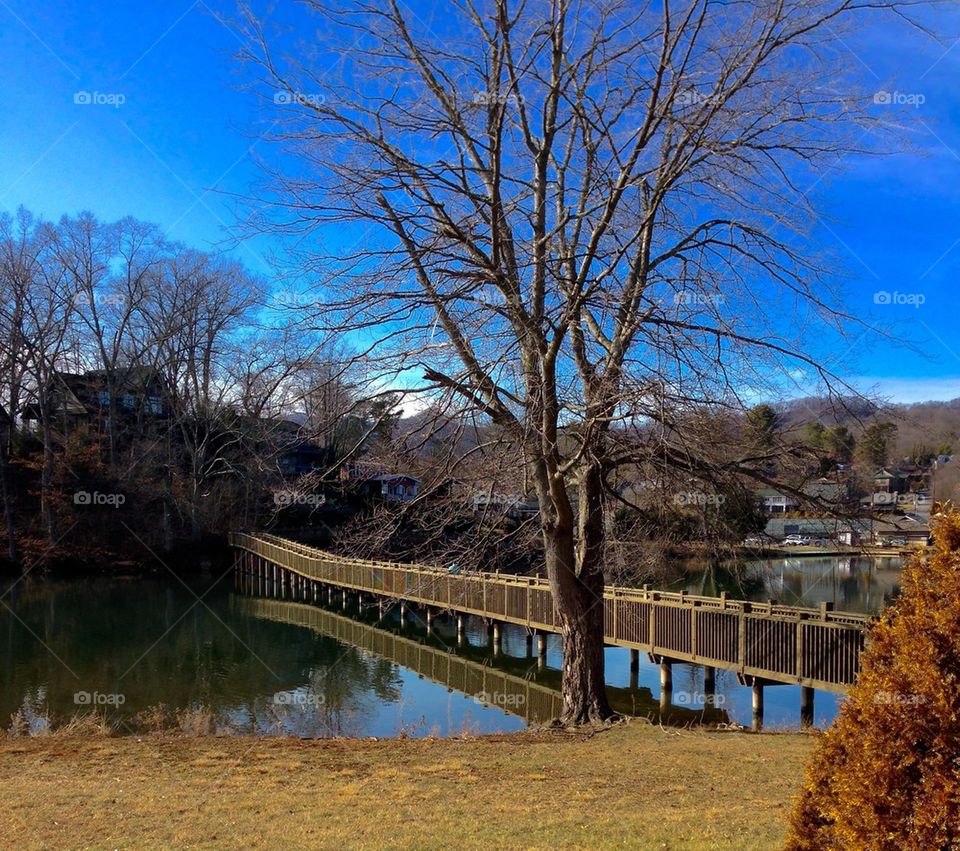 Footbridge and Reflection